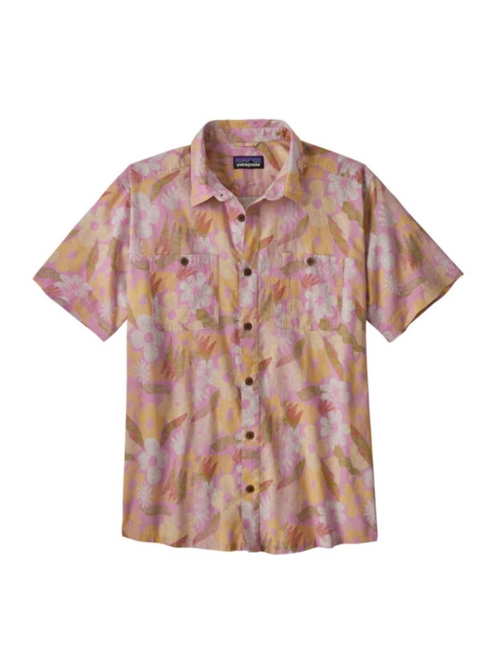 Patagonia Mens Back Step Shirt in Channeling Spring Milkweed Mauve